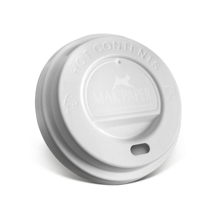 sip lid for paper cup 62 mm (for 4 oz) ps white